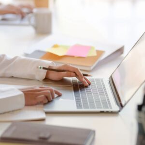 Person using a laptop