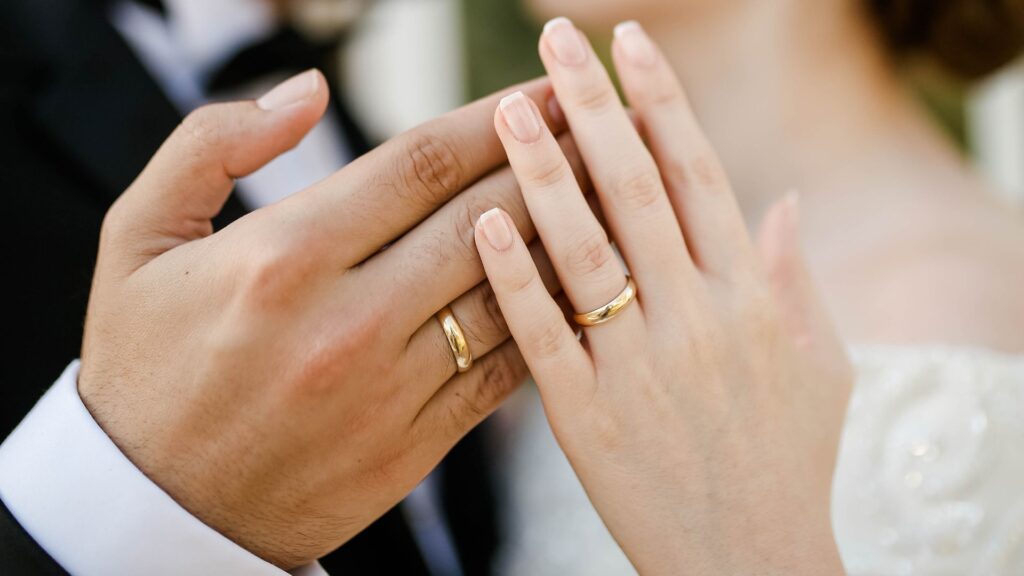 Newly married couple.