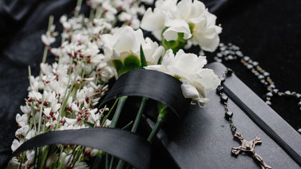 Funeral flowers.