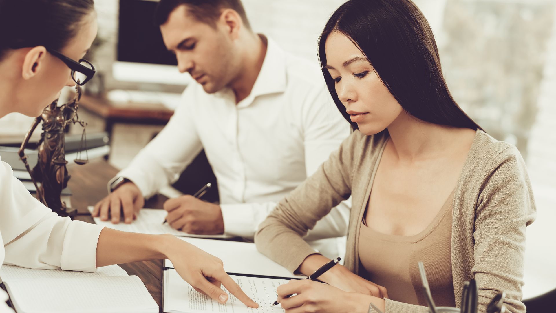 A couple getting a divorce.