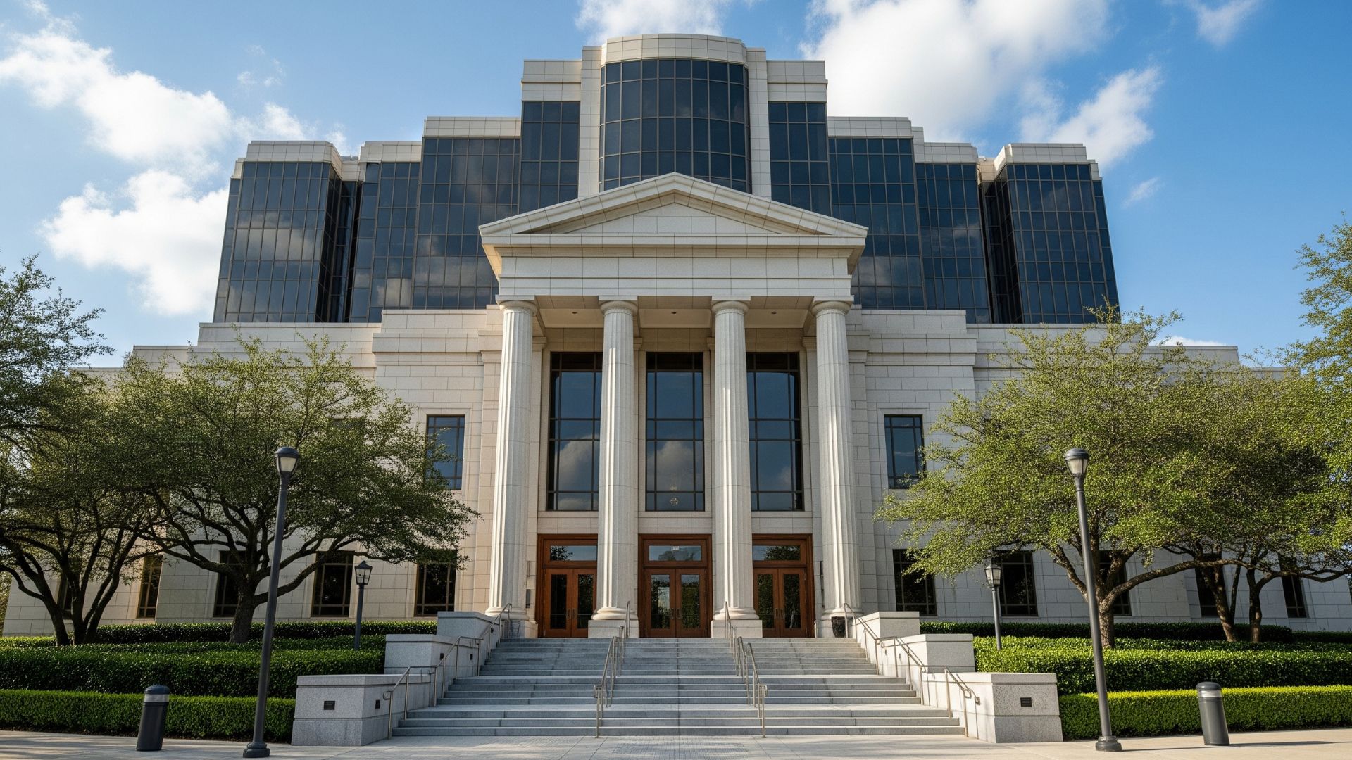 A courthouse exterior symbolizing legal proceedings in New Jersey.