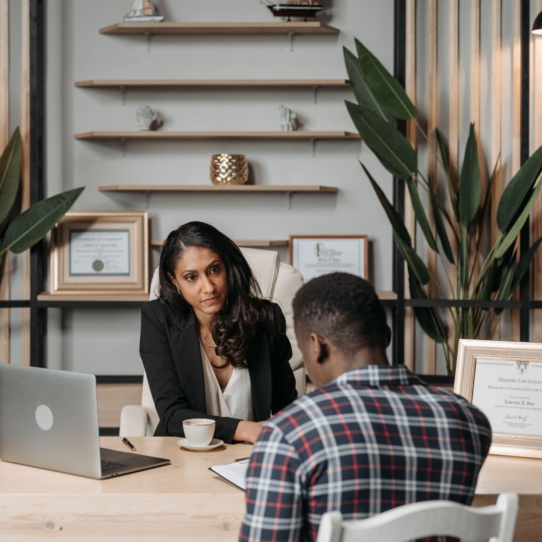 attorney with client