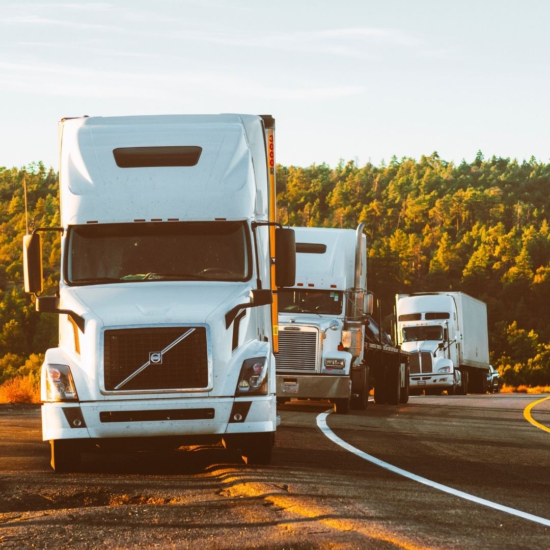 semi-trucks on highway