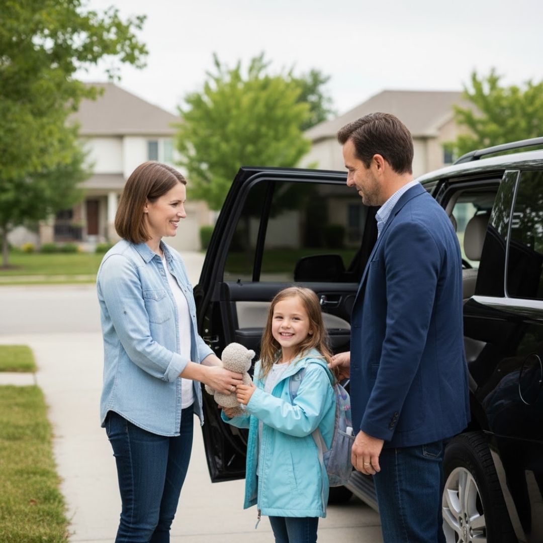 a joint custody drop-off