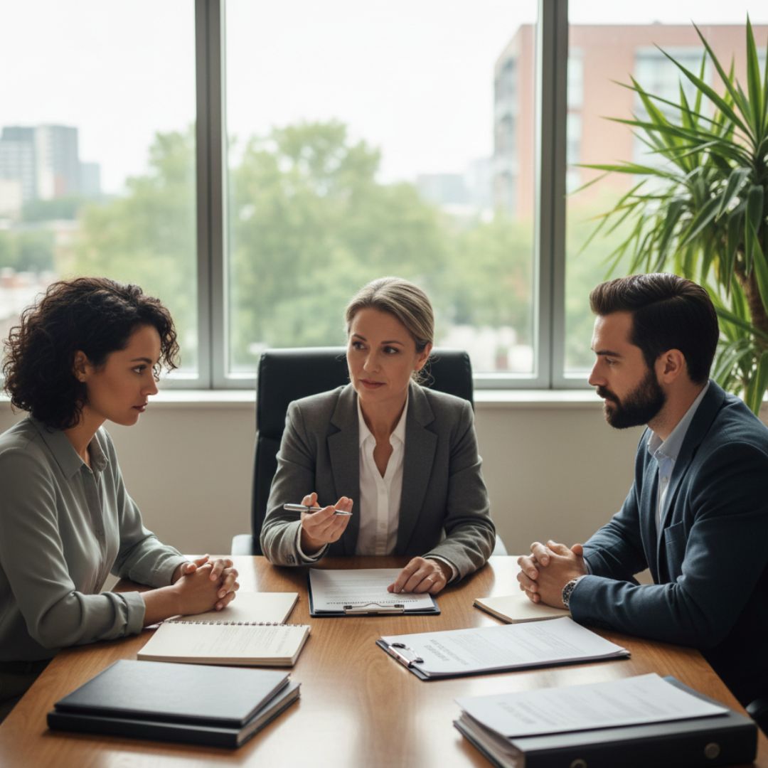 parents working through custody modifications with a lawyer